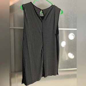 Banana Republic Black and White Striped Blouse